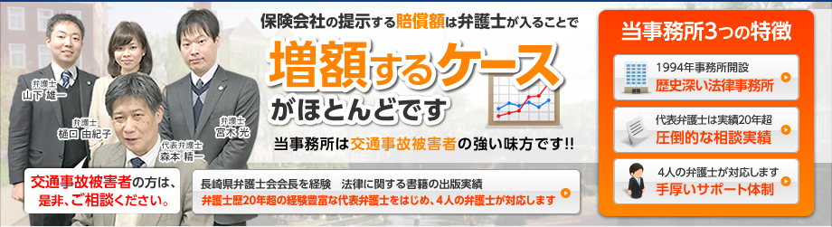 保険会社の提示する賠償額は弁護士が入ることで増額するケースがほとんどです